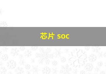 芯片 soc